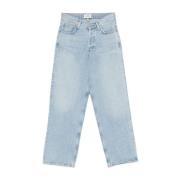 Agolde Ljusblå Klassiska Fem-Fickor Jeans Blue, Dam