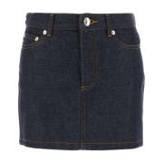 A.p.c. Denim Mini Kjol Blue, Dam