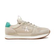 Calvin Klein Beige Sneakers Snörning Mocka Beige, Herr