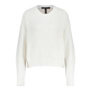 Marc Cain Stickad Oversized Tröja White, Dam