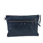 Balenciaga Vintage Pre-owned Laeder kuvertvskor Blue, Dam