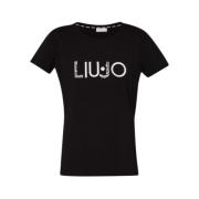 Liu Jo Grundläggande T-shirt Black, Dam