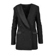 Costume National Modern Svart Blazer för Kvinnor Black, Dam