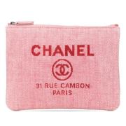 Chanel Vintage Pre-owned Canvas kuvertvskor Pink, Dam