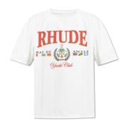 Rhude T-shirt med tryck Beige, Herr