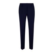 Windsor Slim Fit Ull Affärsbyxor Blue, Dam