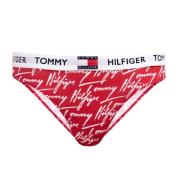 Tommy Hilfiger Röda damtrosor med vitt logotyp Red, Dam