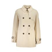 Tommy Hilfiger Beige Bomull Trenchcoat Jacka & Kappa Beige, Dam