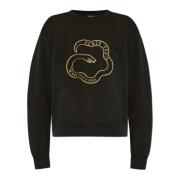 Kenzo Sweatshirt med broderad logotyp Black, Herr