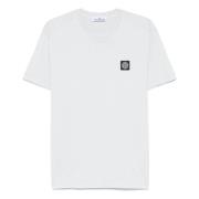 Stone Island Avslappnad Bomull T-shirt White, Herr