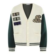 Off White Kristall Cash Varsity Jacka White, Herr