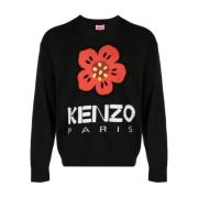 Kenzo Svart stickat för män Black, Herr