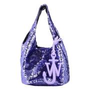 JW Anderson Sequin Mini Shopper Väska Purple, Dam