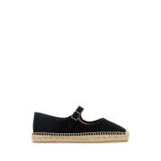 Castañer Svarta Canvas Espadriller Black, Dam