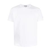 Comme des Garçons Logo Patch Kortärmad Bomull T-shirt White, Herr