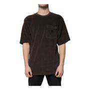 Dolce & Gabbana Brun Bomull Crew Neck T-shirt Brown, Herr