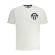 North Sails Vit Bomull Crew Neck T-Shirt White, Herr