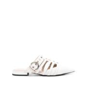 PINKO Vita spetsiga platta skor White, Dam