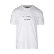 C.p. Company Vit Bomull T-shirt White, Herr