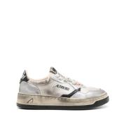 Autry Silver Sneakers för en stilren look Gray, Dam