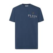 Philipp Plein Stilig grafisk T-shirt för män Blue, Herr