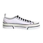 Dolce & Gabbana Logodetalj Canvas Sneakers Gummisula White, Herr