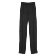 Jil Sander Svarta Viskosblandning Elastisk Midja Byxor Black, Dam