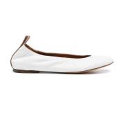 Lanvin Vita Ballett Flats Skor White, Dam