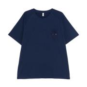 Moschino Blå Patch Pocket Crew Neck T-shirt Blue, Herr