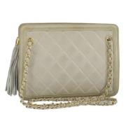 Chanel Vintage Pre-owned Laeder chanel-vskor Beige, Dam