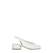 Maison Margiela Vit Slingback med Tabi Tå White, Dam