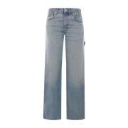 Haikure Blå Straight Leg Jeans Blue, Dam