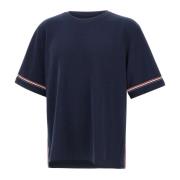 Thom Browne Ikonisk Interlock Bomull T-shirt Marinblå Blue, Herr