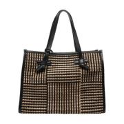 Gianni Chiarini Elegant Vävd Shopper Väska Multicolor, Dam