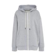 Ottod'Ame Grå Oversize Hoodie Sweatshirt Gray, Dam