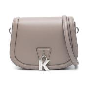 Karl Lagerfeld Brev Pendant Cross Body Väska Gray, Dam