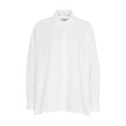 Ottod'Ame Oversized Bomullsskjorta med Kent Krage White, Dam