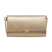 Michael Kors Gyllene Metallic Clutch 'Mona' Yellow, Dam