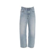 Won Hundred Blå Straight Fit Jeans för Kvinnor Blue, Dam