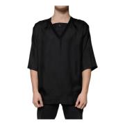 Dolce & Gabbana Svart Bomull Fyrkantig Hals T-shirt Black, Herr