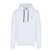 Emporio Armani Hoodie med Micro Logo White, Herr