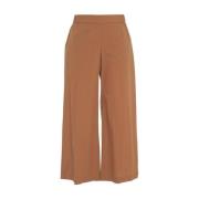 Ottod'Ame Brun Bomull Culottes Elegant Stil Brown, Dam