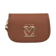 Love Moschino Brun Skuldväska med Chic Logo Brown, Dam