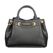 Guess Strukturerad Svart Polyeten Handväska Black, Dam