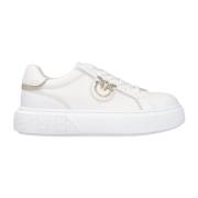 Pinko Vita Sneakers med Flatform Sula White, Dam