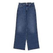 Tommy Hilfiger Mörka Denim Höga Midje Jeans Blue, Dam