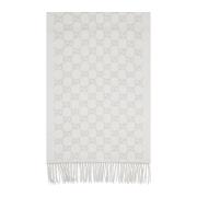 Gucci Kashmir Scarf Off White Light Brown White, Dam