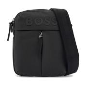 Boss Matt Polyester Axelväska Black, Herr