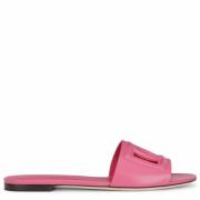 Dolce & Gabbana Rosa Logo Slides Sandaler Pink, Dam