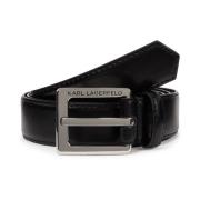 Karl Lagerfeld Essential H3 Bälte Black, Dam